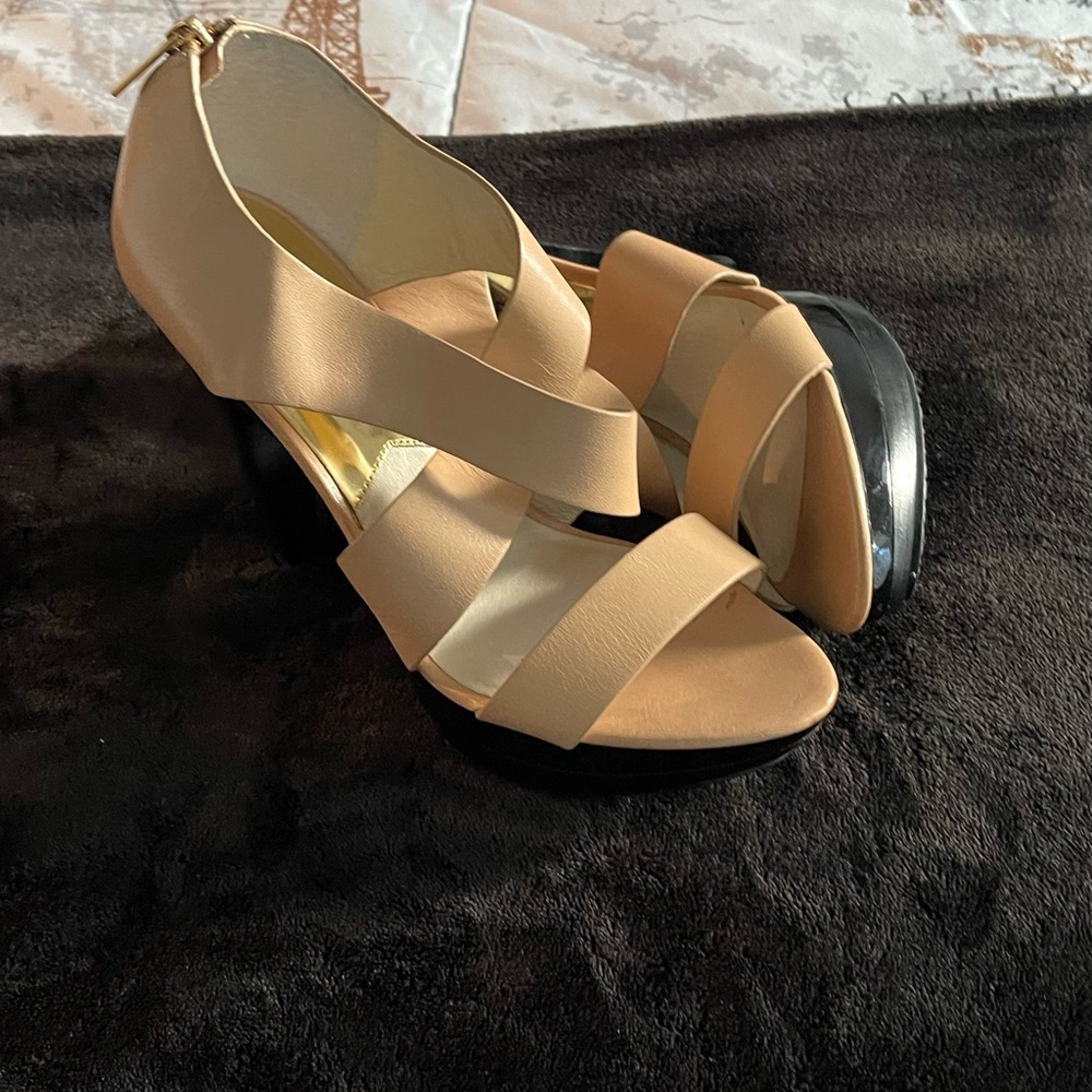 Michael Kors Tan Wedge Sandals